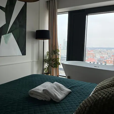 Global L Sky Tower L Premium View L Panoramic Bathtub L Parking Appartamento Katowice
