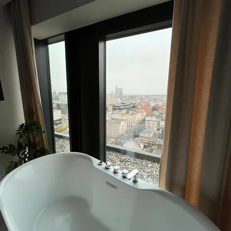 شقة Global L Sky Tower L Premium View L Panoramic Bathtub L Parking كاتوفيتسه